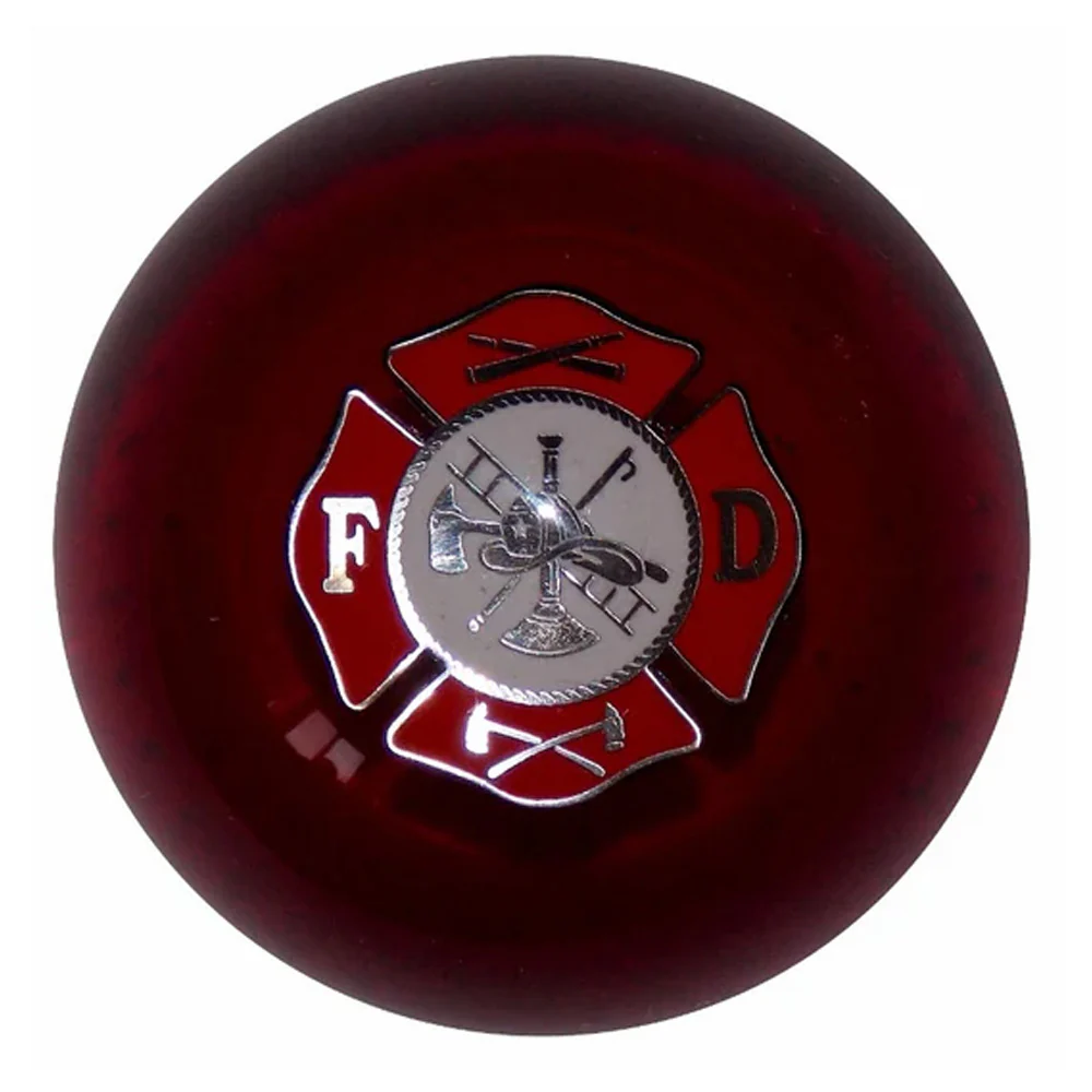 Translucent Red Fire Department Air Brake Knob