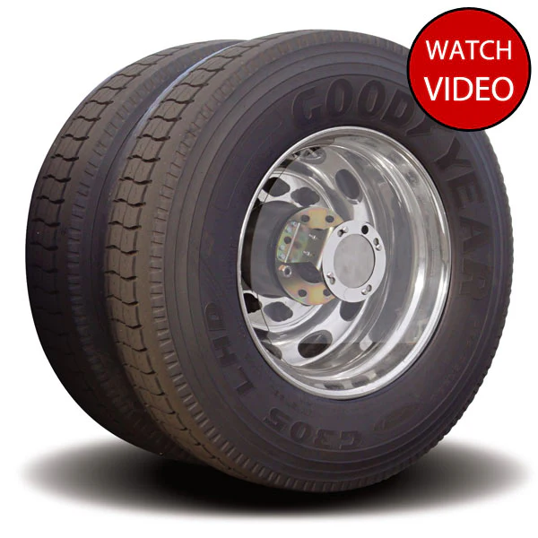 Twist & Lock Aero Wheel Covers, Clear for Dual Wheel Axles 4PK