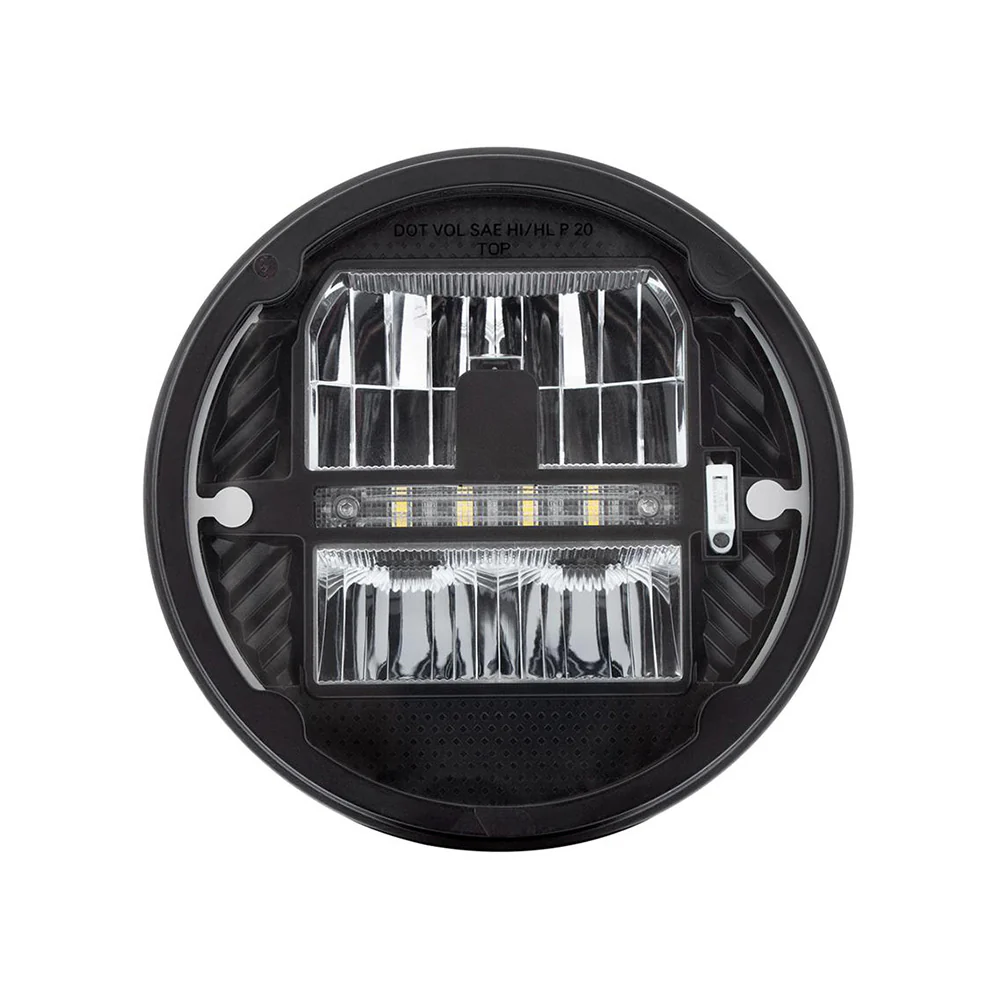 ULTRALIT 7" LED Round Heated Headlight with White Position Light - Image 2