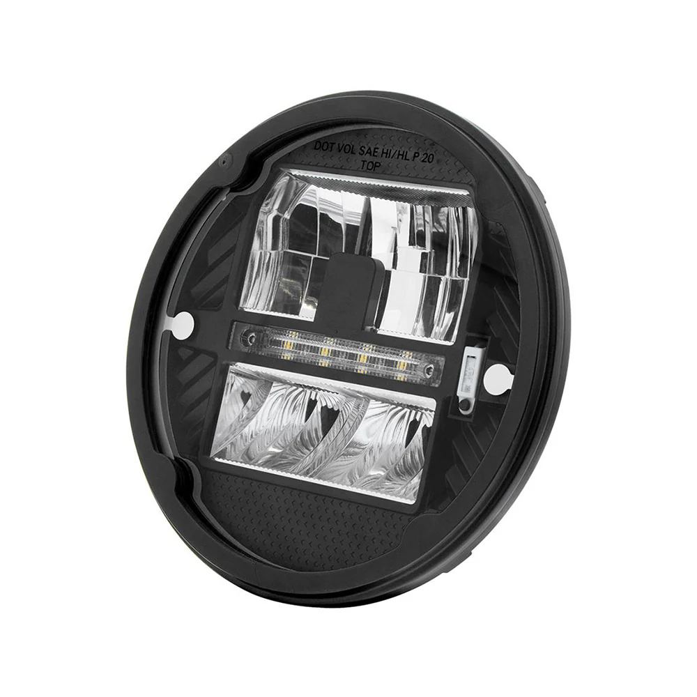 ULTRALIT 7" LED Round Heated Headlight with White Position Light - Image 3