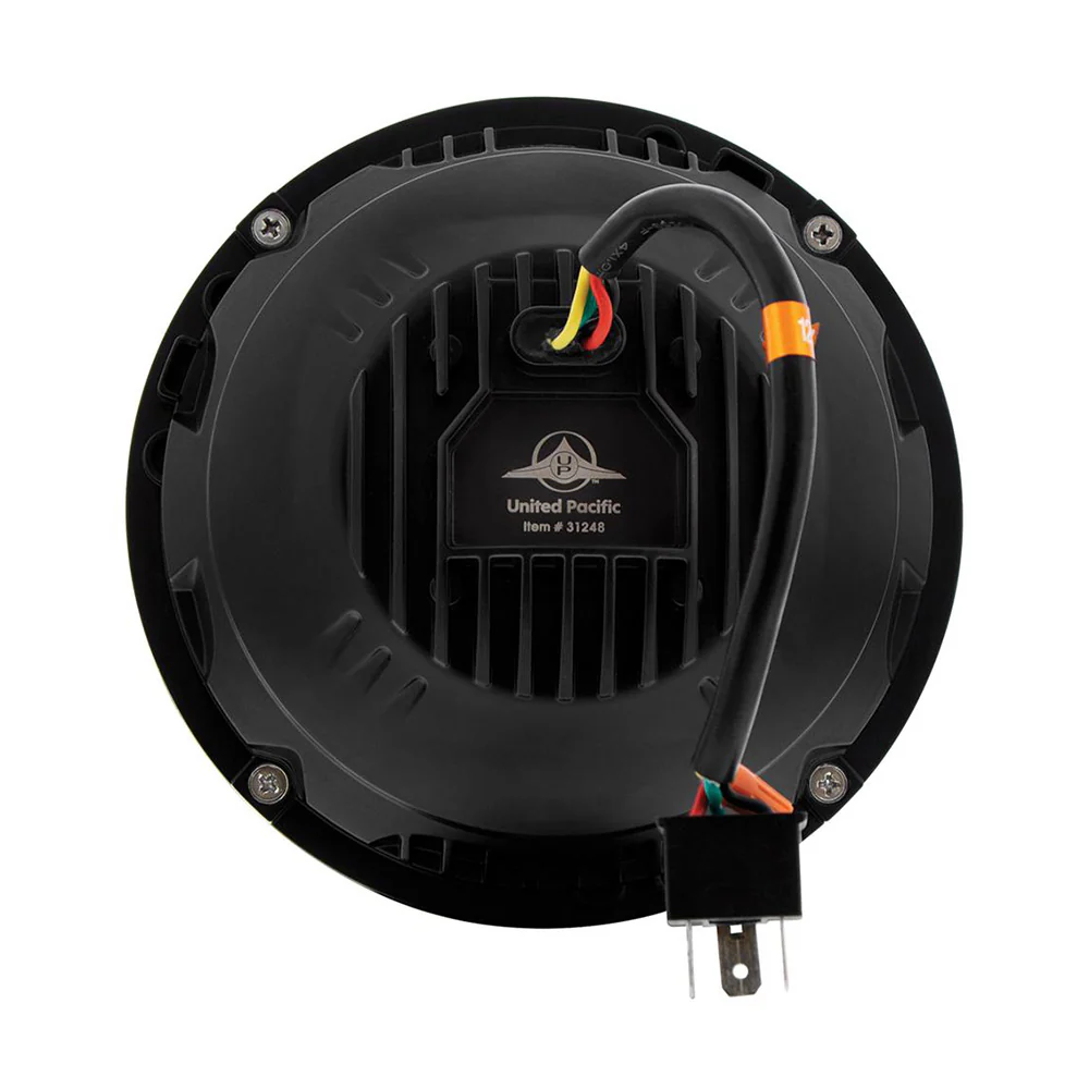 ULTRALIT 7" LED Round Heated Headlight with White Position Light - Image 5