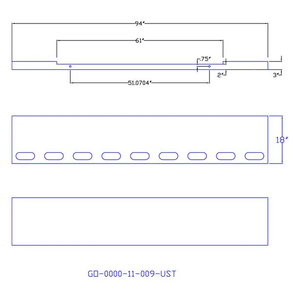 Universal 18" Boxed End Chrome Bumper