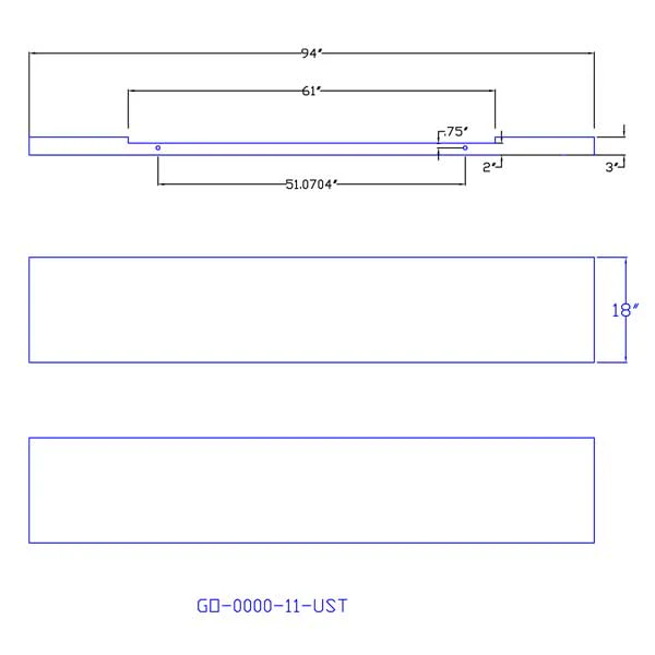 Universal 18" Boxed End Chrome Bumper