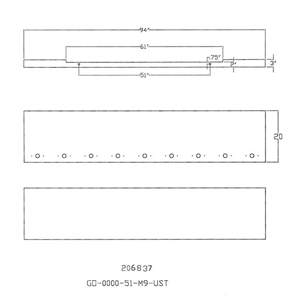Universal 20" Boxed End Chrome Bumper