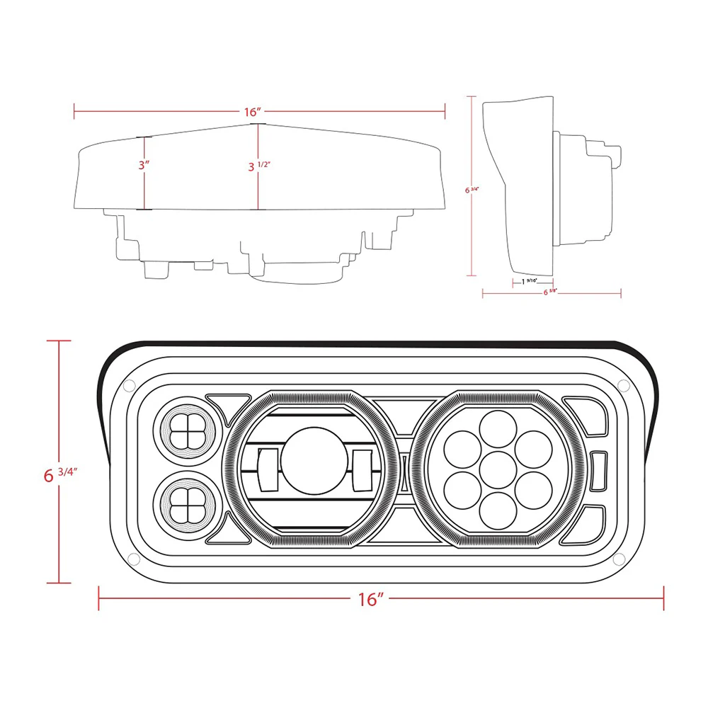 Universal Blackout LED Projector Headlights - Image 2