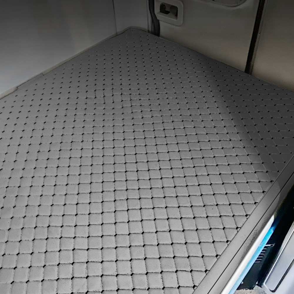 Universal Grey Quilted Mattress Cover - Image 2