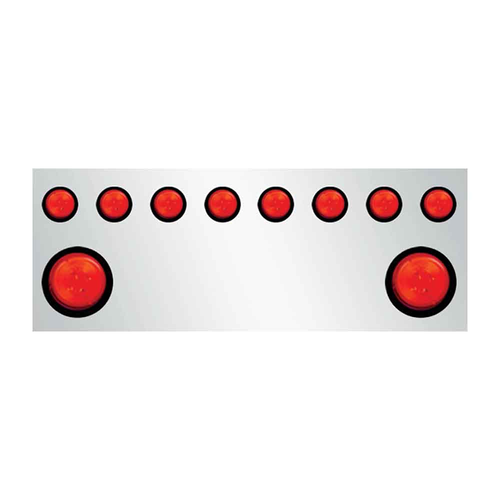 Universal Rear Center Panel with Two 4" LEDs & Eight 2" LEDS
