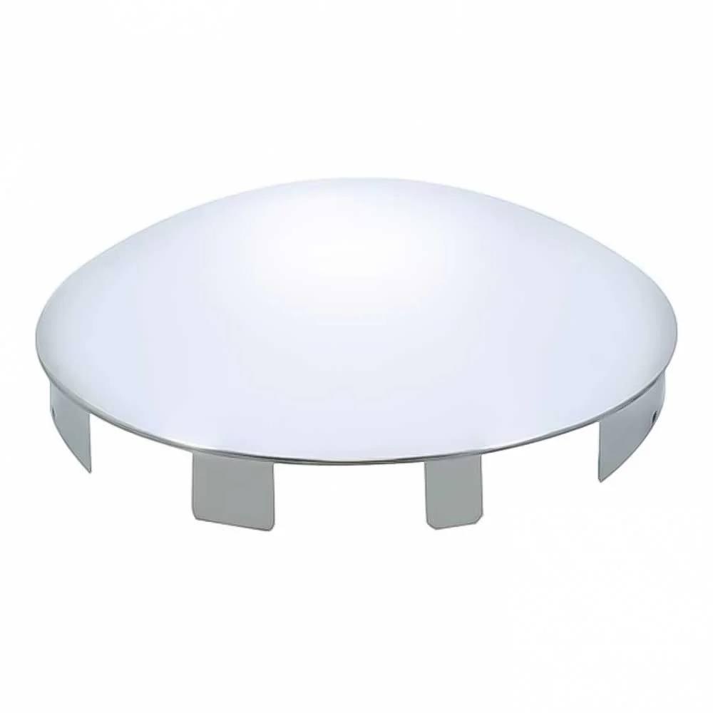 Universal Stainless Steel Dome Front Hubcap with 1" Lip