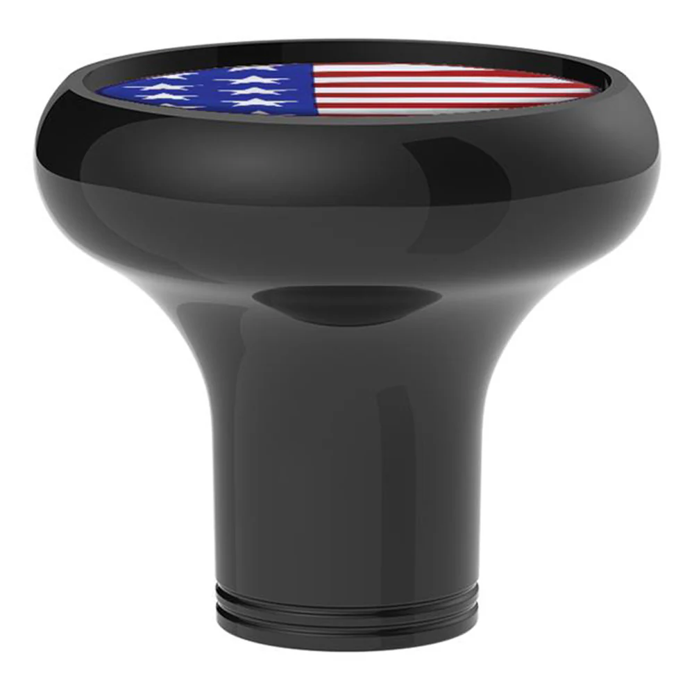 US Flag Sticker on a Black Gearshift Knob - 1/2"-13 Thread-On - Image 2