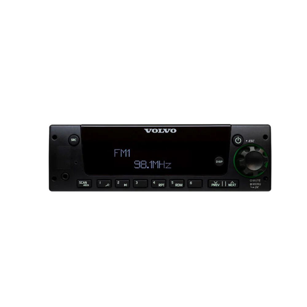 Volvo Aptiv AM/FM/WB Radio With Green, White Background