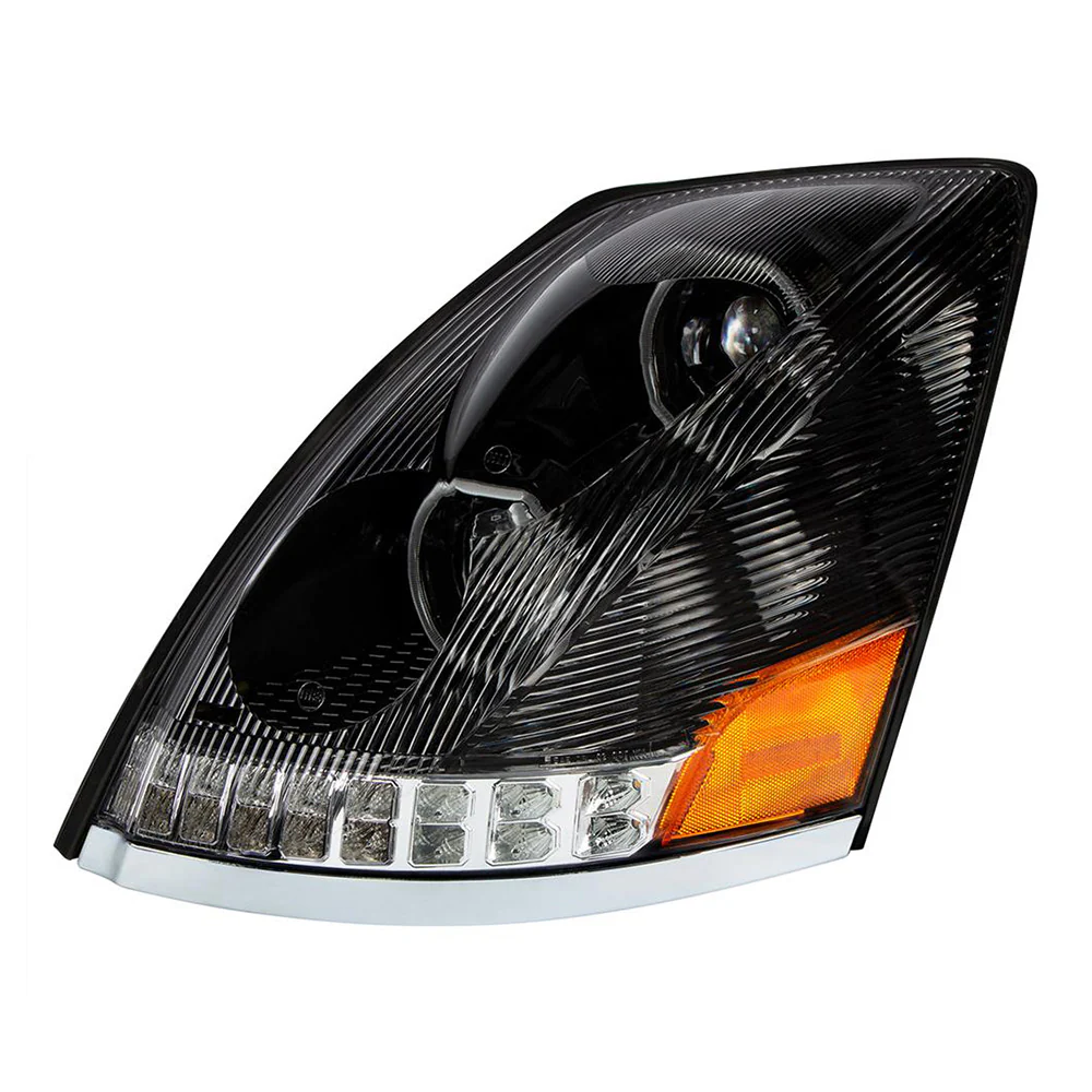 Volvo VN, VNL 2003-2017 Black Inner Housing 10 LED Headlights - Image 7