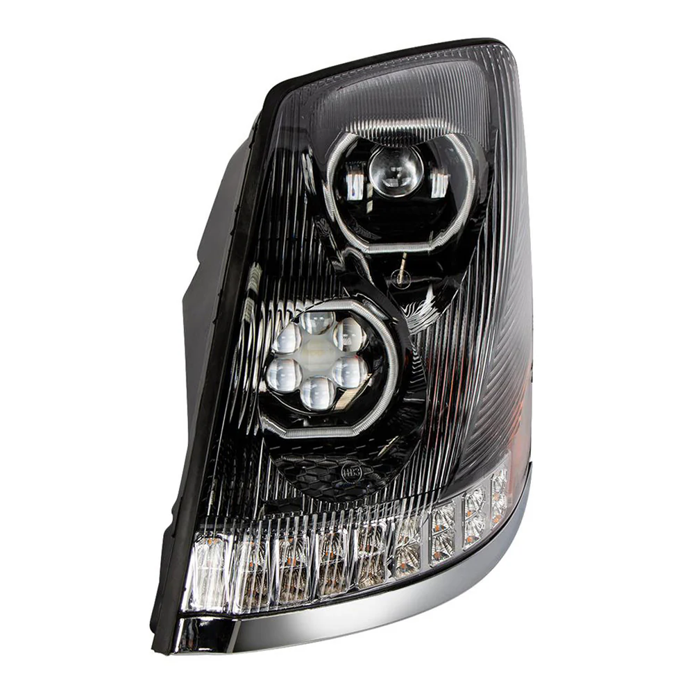 Volvo VN, VNL 2003-2017 Black Inner Housing 10 LED Headlights - Image 8