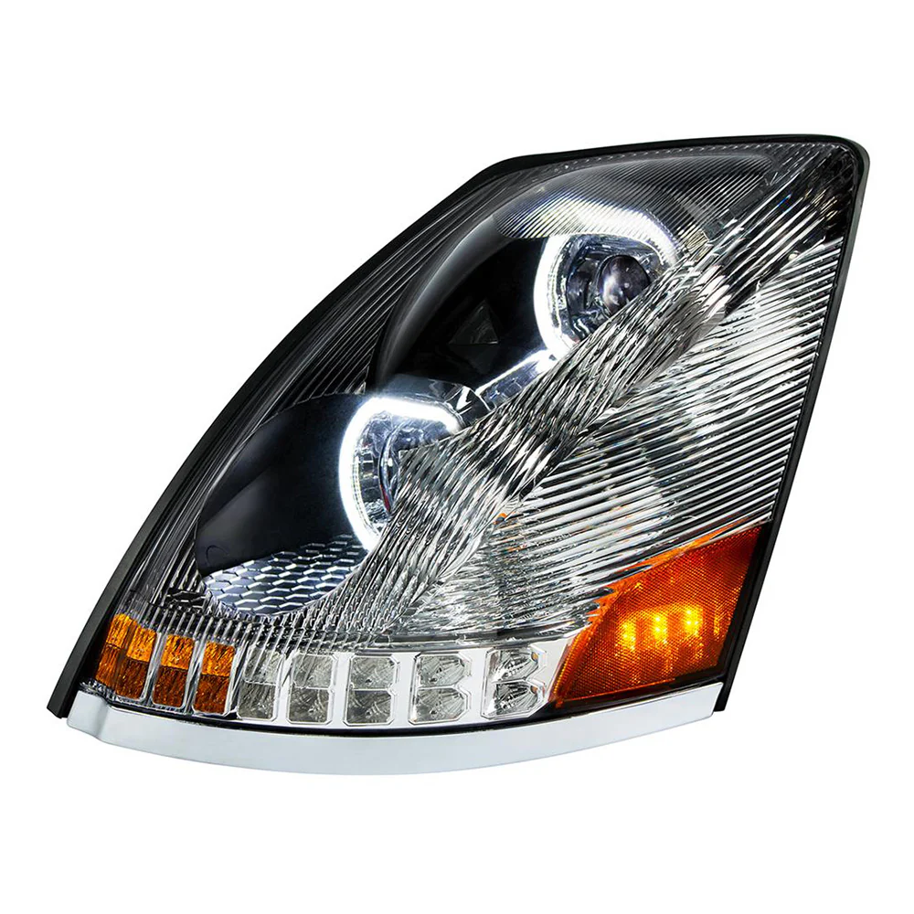 Volvo VN, VNL Chrome 10 LED Headlights 2003-2017