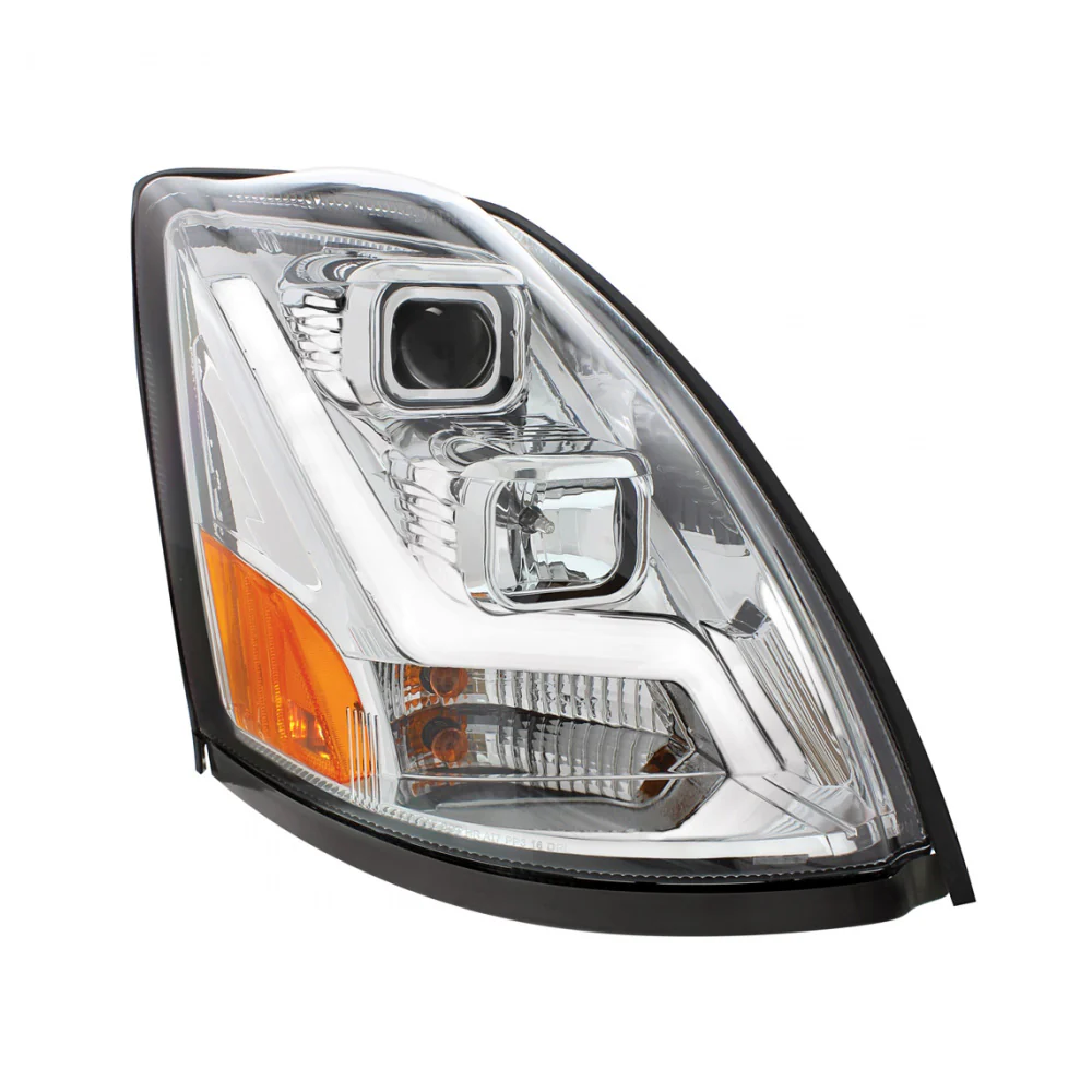 Volvo VN/VNL Projection Headlight with LED Position Light Bar - Image 3