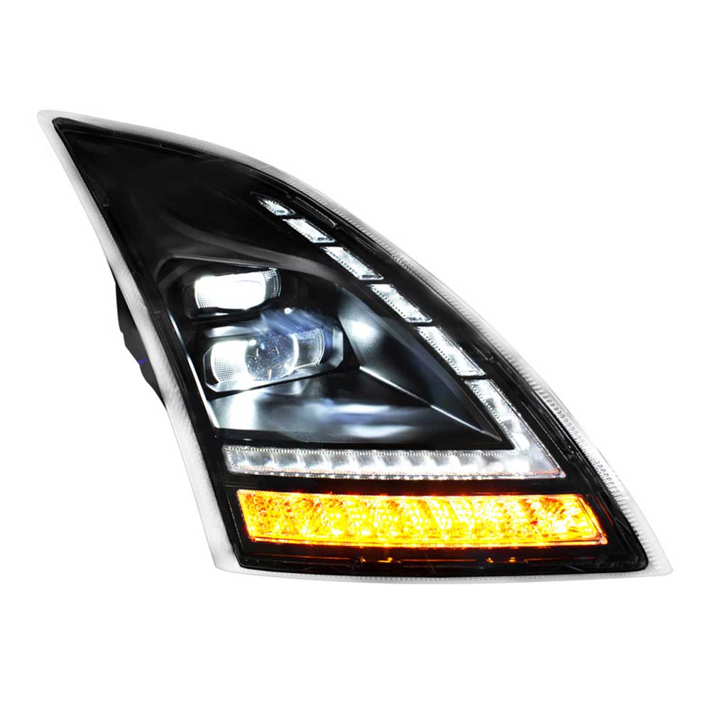 Volvo VNL 2018+ Blackout Full LED Headlight with LED Turn Signal - Image 11