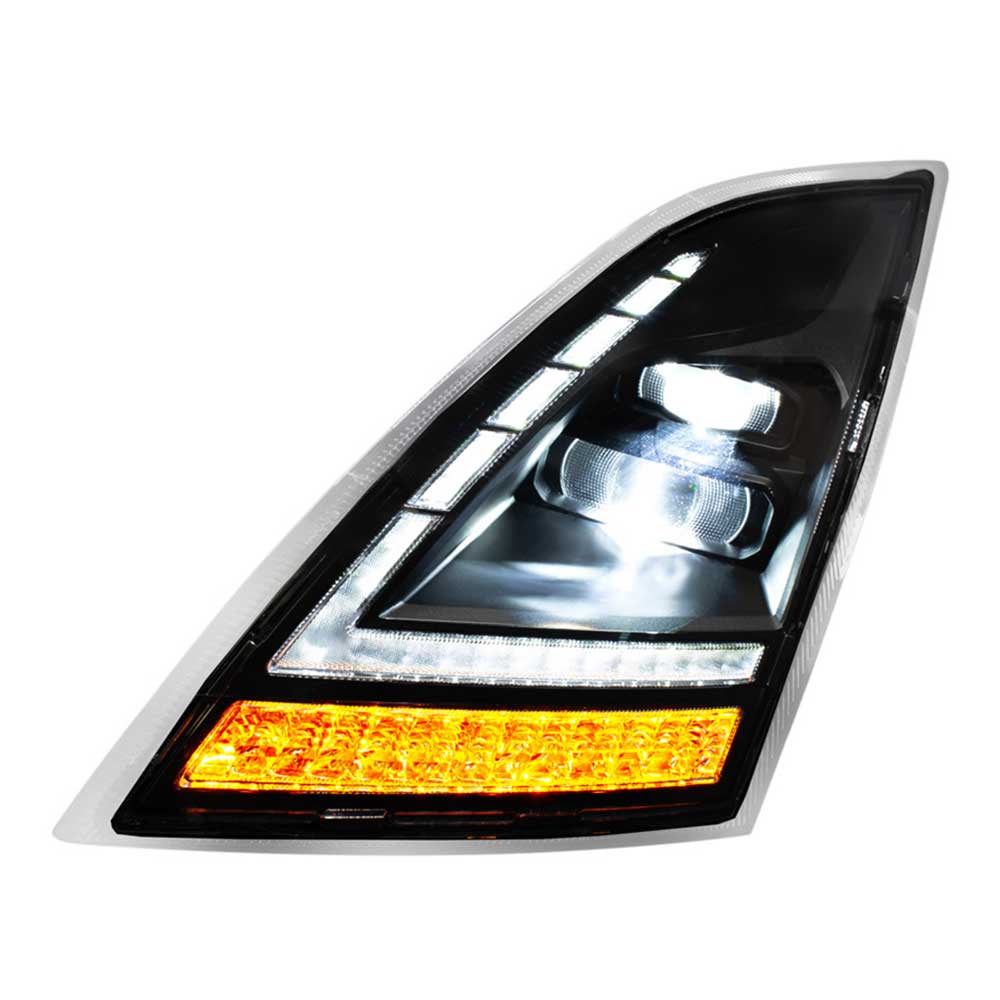 Volvo VNL 2018+ Blackout Full LED Headlight with LED Turn Signal - Image 5