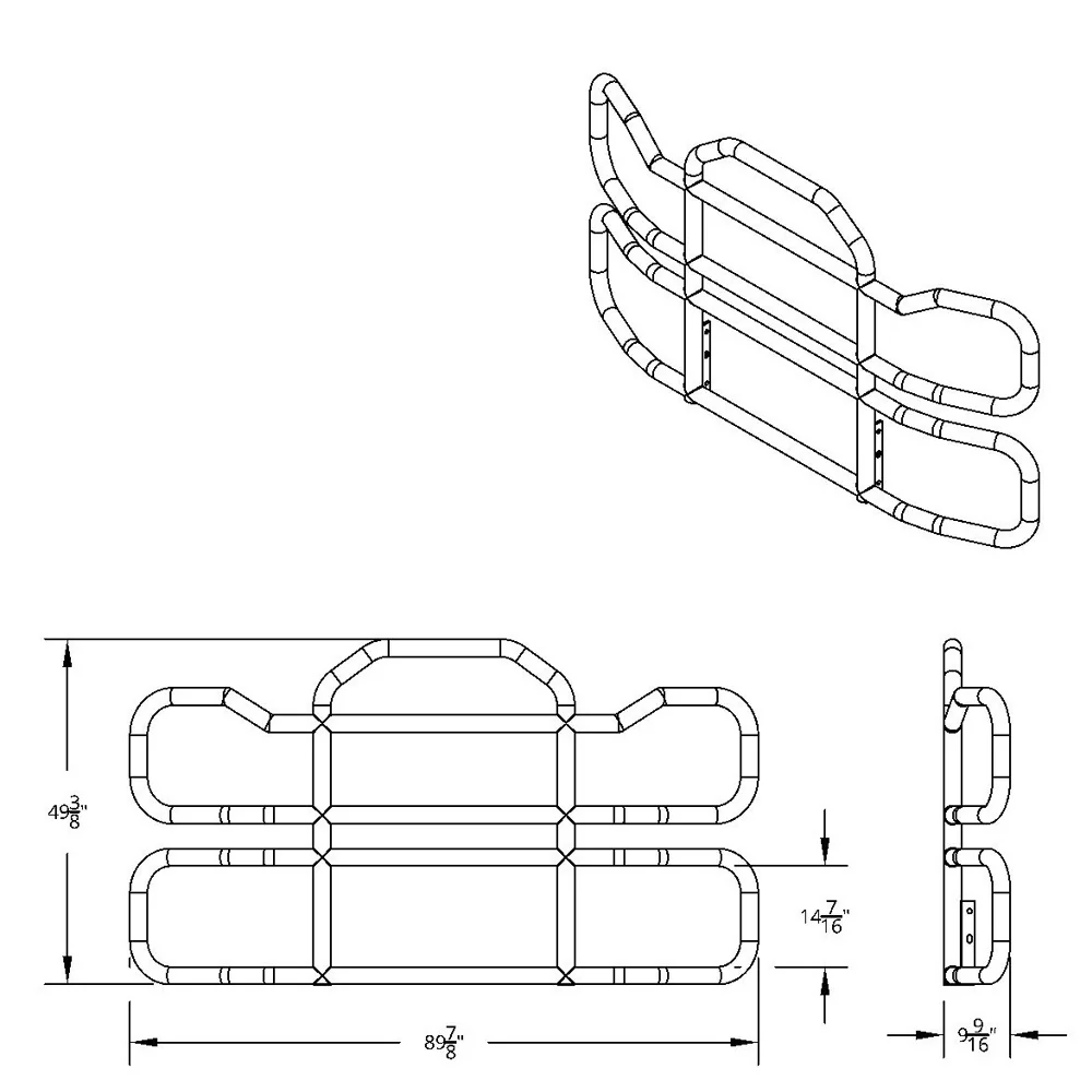 Volvo VNL 2018+ HighwayShield I95 Radar SS Grille Guard with Bracket Kit - Image 5
