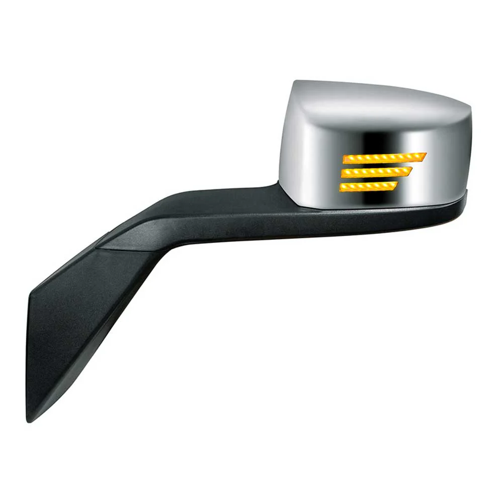Volvo VNL Chrome Hood Mirror Assembly with Sequential LED Turn Signal - Image 8