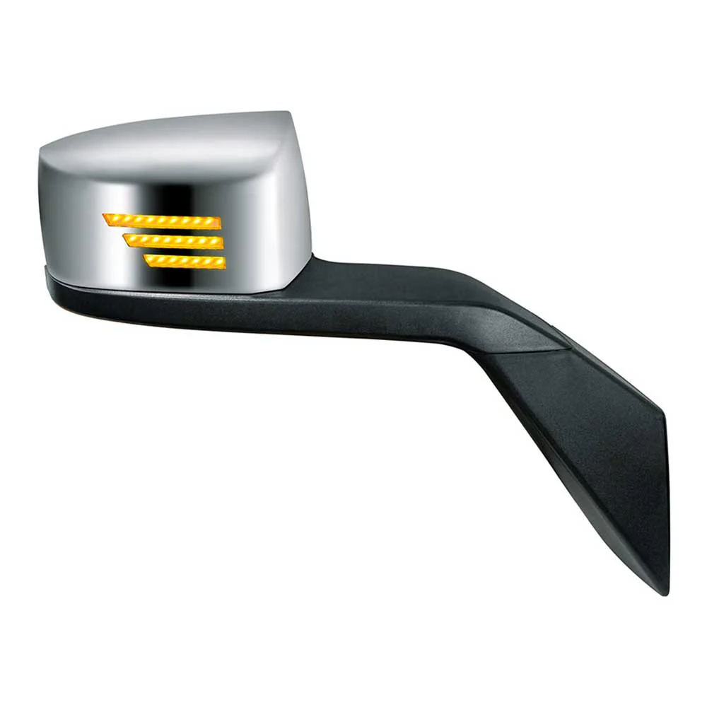 Volvo VNL Chrome Hood Mirror Assembly with Sequential LED Turn Signal - Image 9