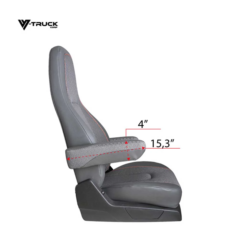 Volvo VNL, VNR 2019+ Black Faux Leather Armrest Covers - Image 3