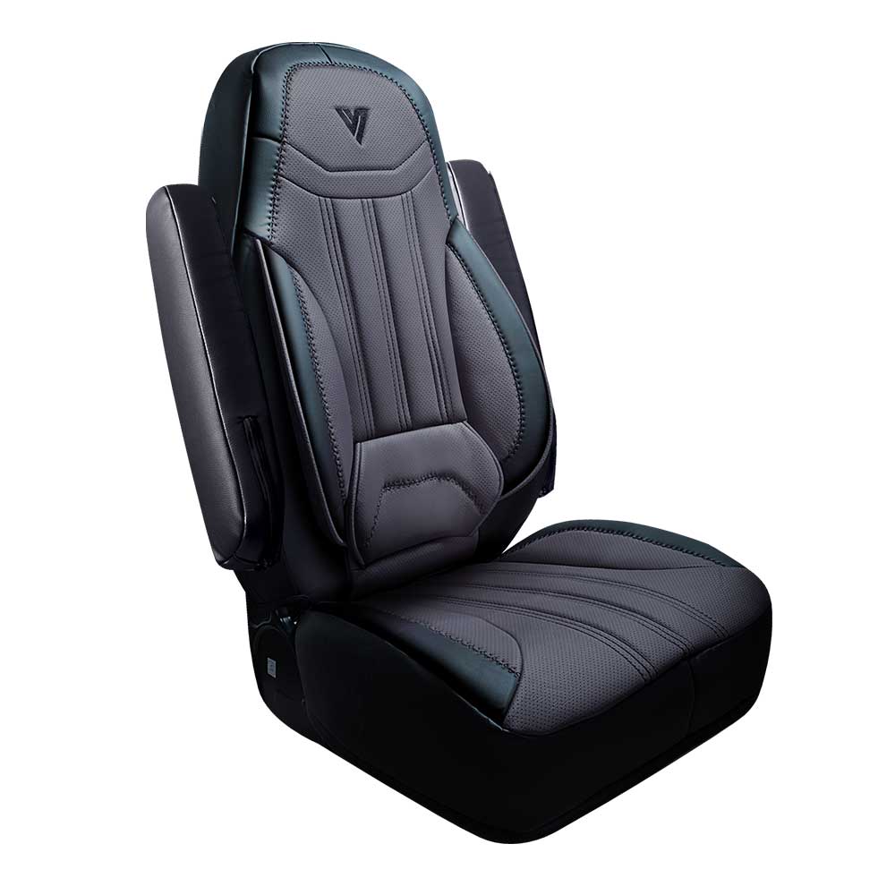 Volvo VNL, VNR 2019+ Black Faux Leather Seat Cover - Image 9