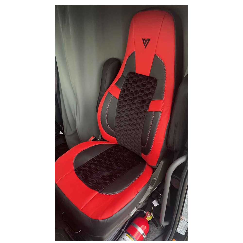 Volvo VNL, VNR 2019+ Leather and Cloth Seat Cover - Image 10