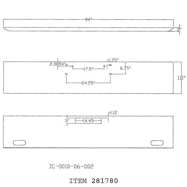 Western Star 18" Texas Square Chrome Bumper - Image 3