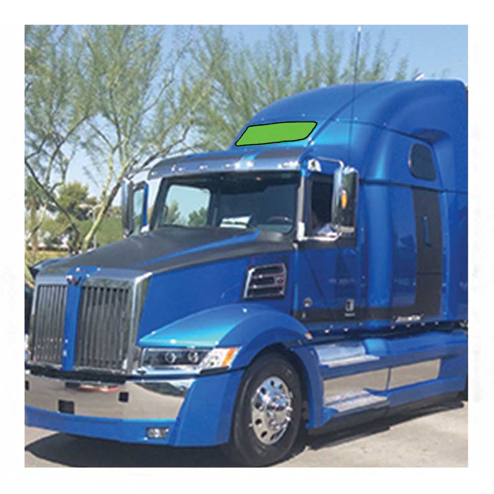 Western Star 4700, 4800, 4900, 5700 1997 and newer ZenEclipse Sunroof Window Cover - Tan - Image 2