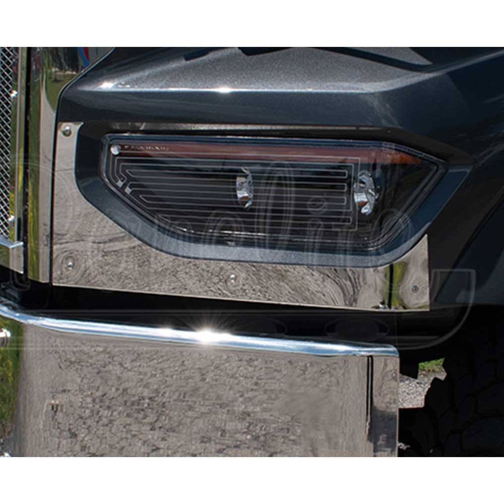Western Star 47X, 49X Set Back Axle Stainless Fender Guards - Image 2