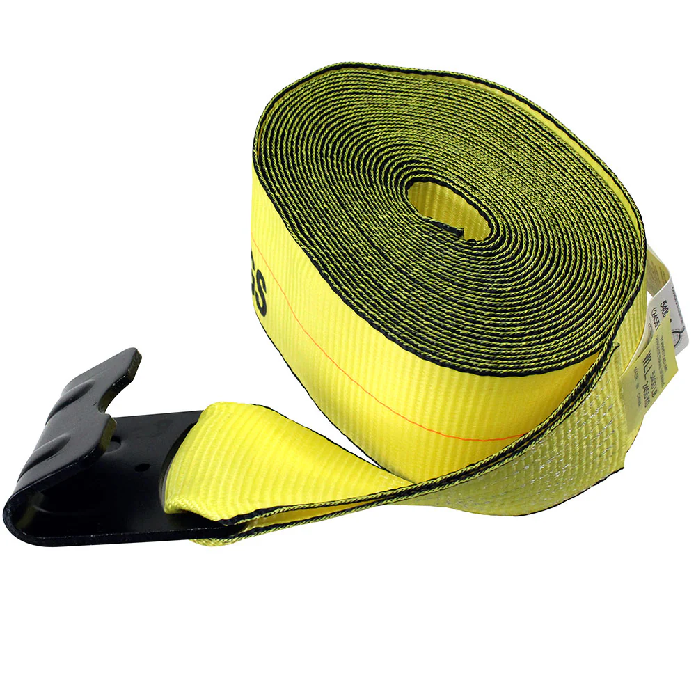 Winch Strap with Flat Hook 4" x 30'
