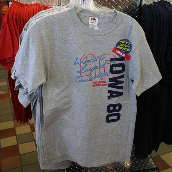 World's Largest Truckstop Gray Globe T-shirt - Image 4
