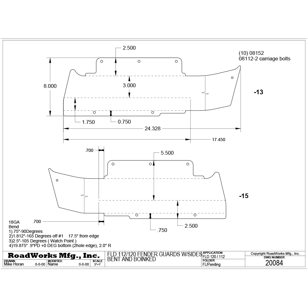 Wrap-around Fender Guards for Freightliner FLD112, FLD120 - Image 2