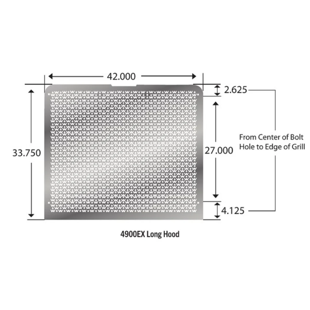 WS 4900EX Off Set Square Punched Grille - Image 2