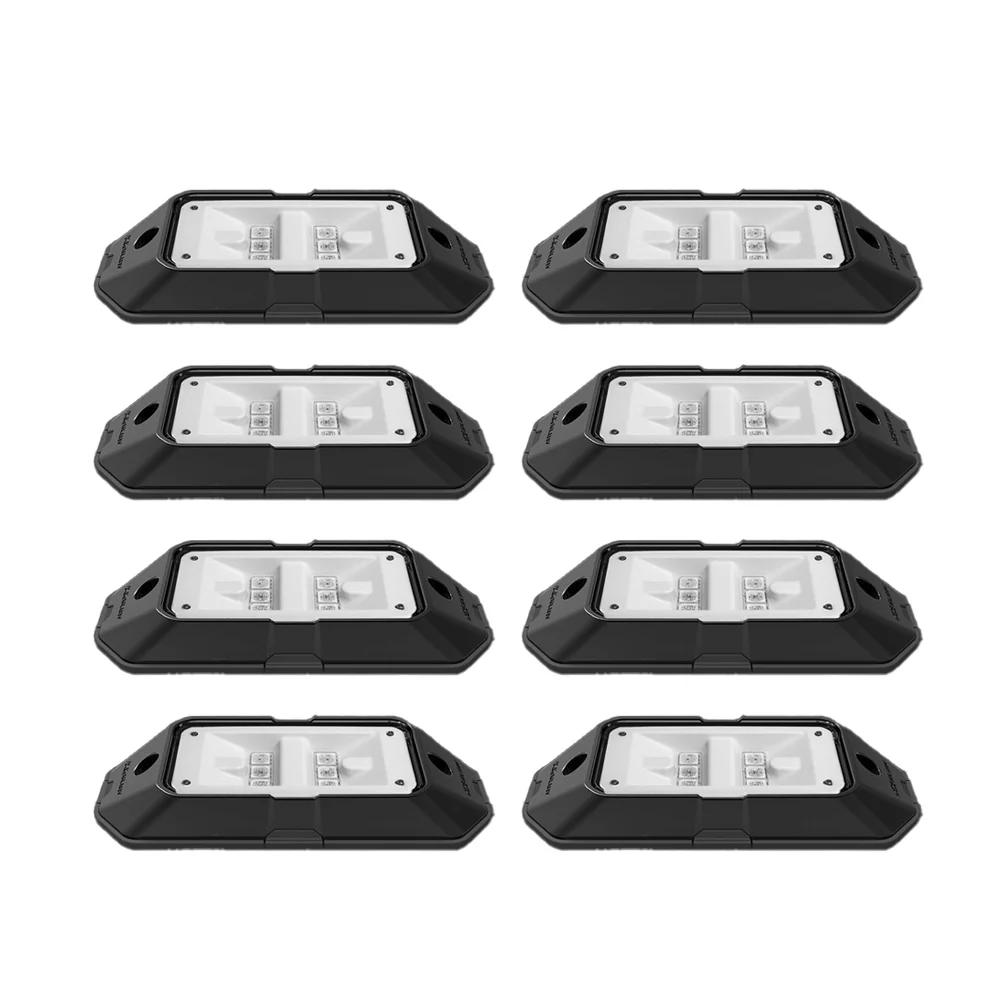 XK GLOW 8-Piece App Controlled Multi Color Rock Light Under Glow Set - Image 2