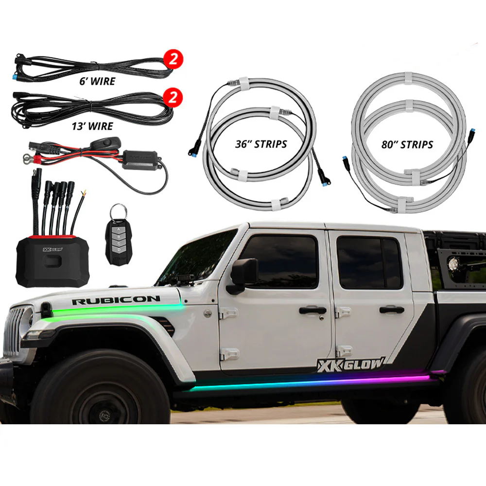 XK Glow Hood and Running Board LED