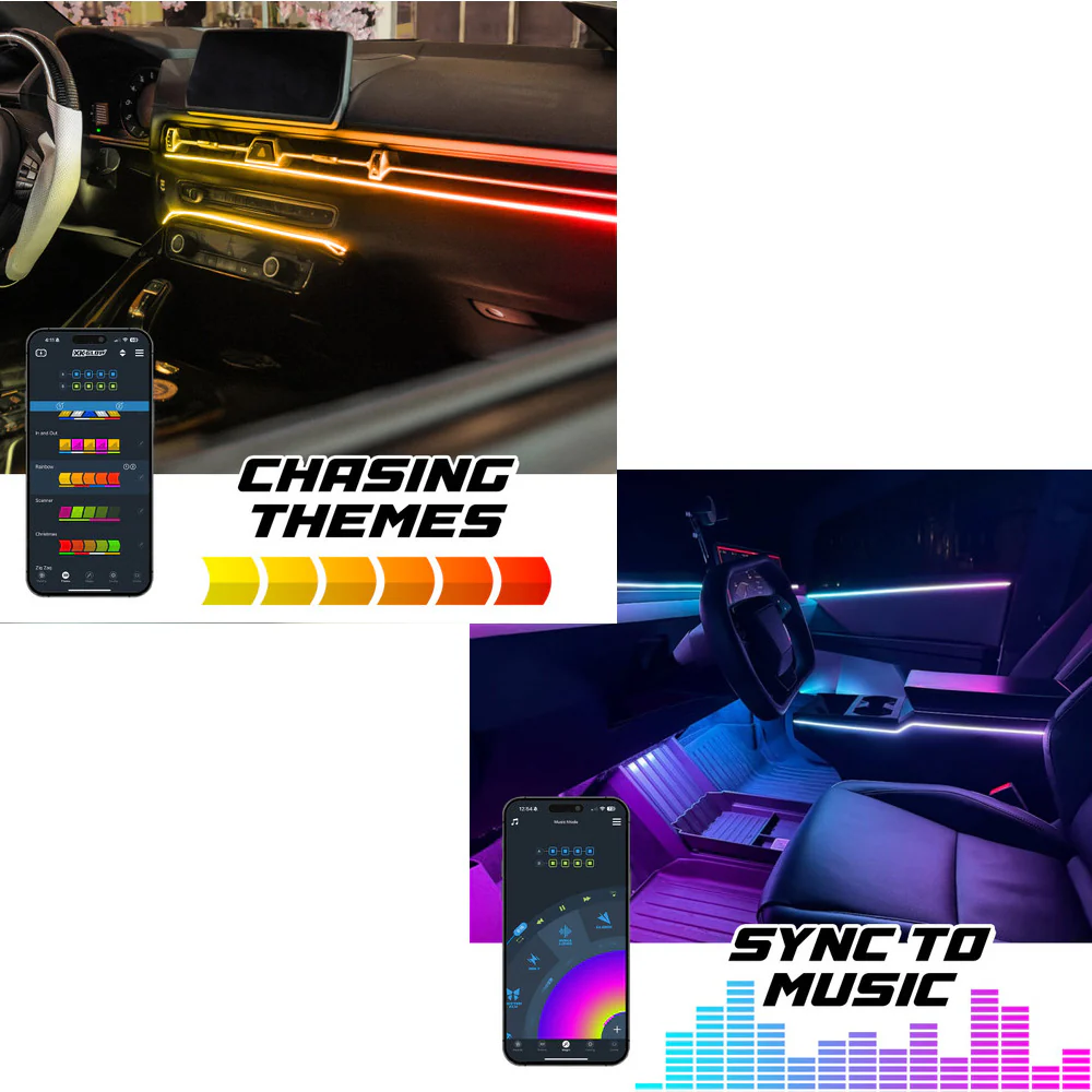 XKMax 30" Two Piece Fiber Optic LED Interior Light Strip - Image 3
