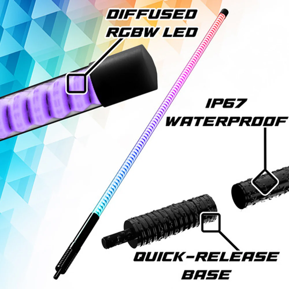 XKMax Two Piece 48" LED Whip Kit