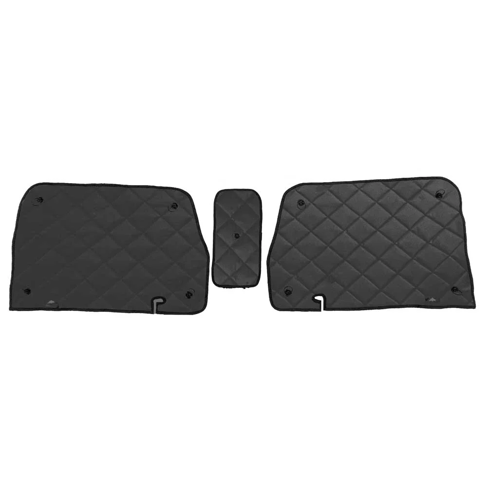 ZenEclipse 1999 and Older International 9100, 9200, 9300, 9400, 9900 Black Door Window Cover Set with Peeper