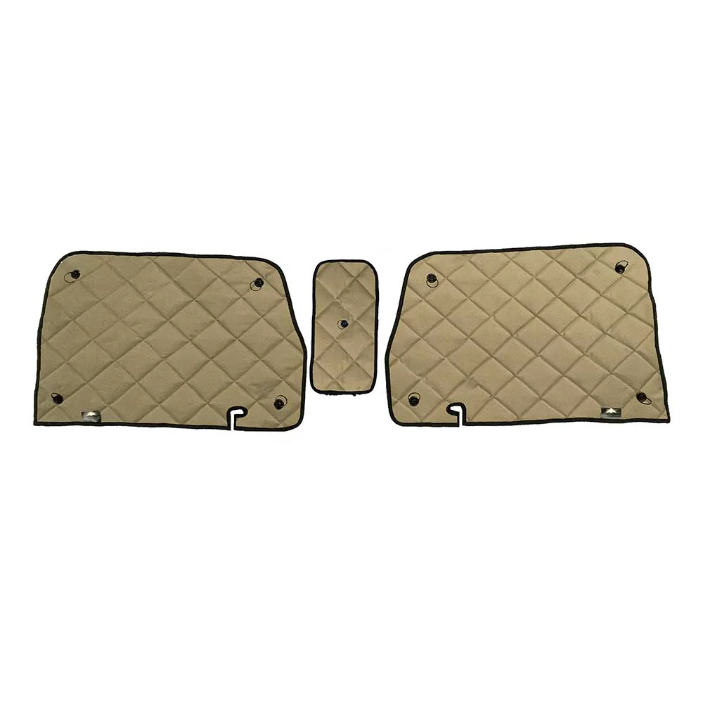ZenEclipse 1999 and Older International 9100, 9200, 9300, 9400, 9900 Tan Door Window Cover Set with Peeper