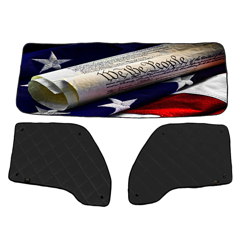 Kenworth ZenEclipse Blackout Window Covers with We The People Flag - Image 2