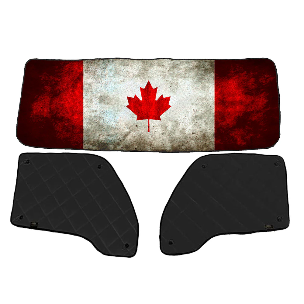Kenworth ZenEclipse Blackout Window Covers with Canada Flag - Image 2