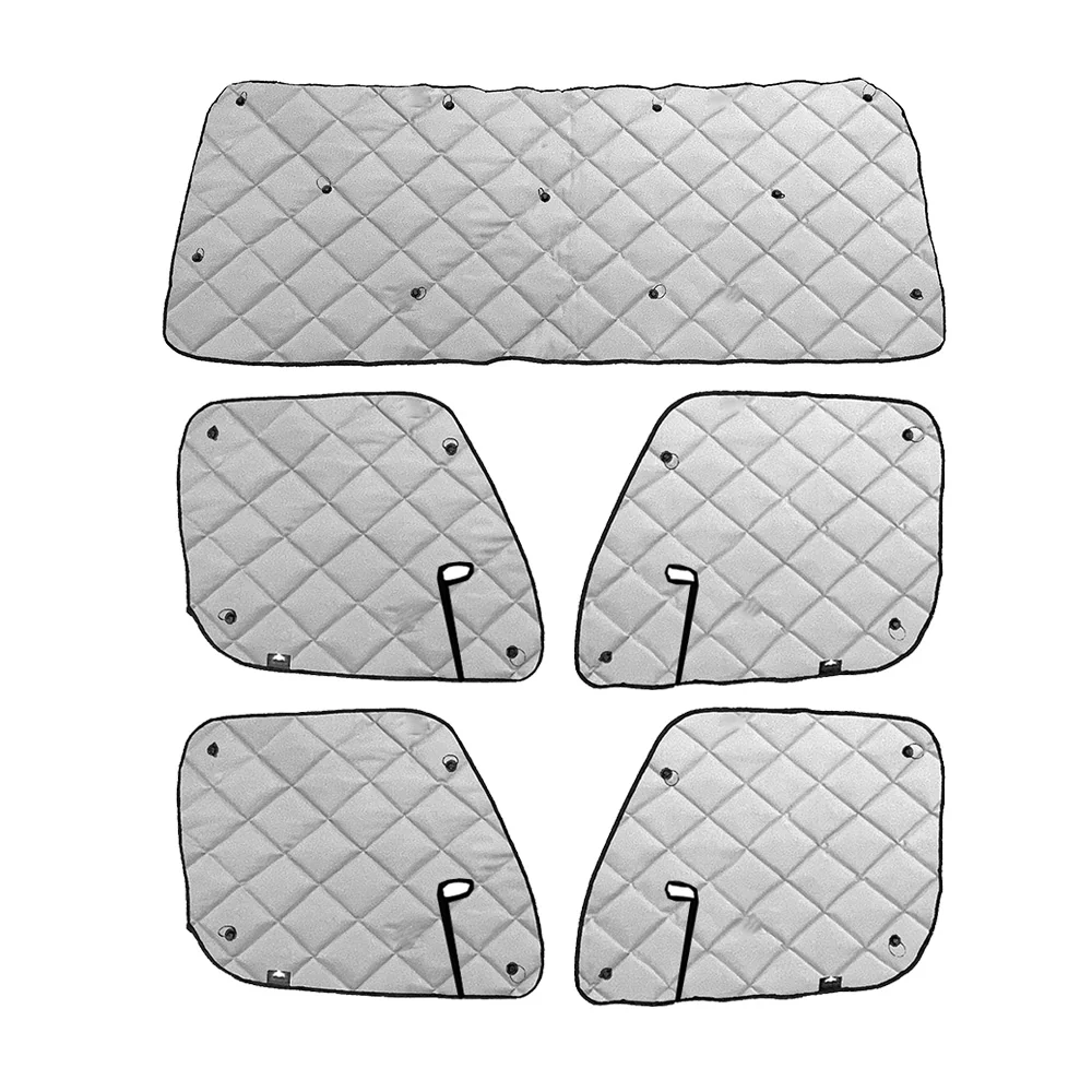ZenEclipse Freightliner Front and Back Row Gray Window Cover Sets - 5 Piece