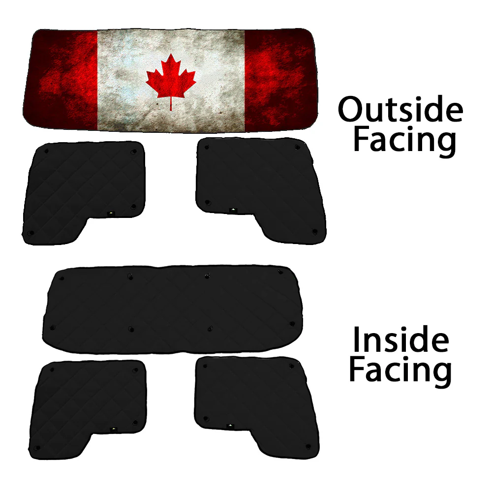 Kenworth ZenEclipse Blackout Window Covers with Canada Flag