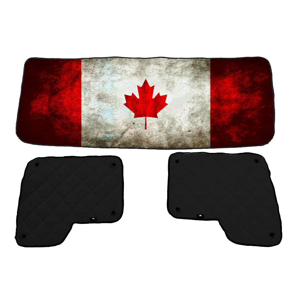 Kenworth ZenEclipse Blackout Window Covers with Canada Flag - Image 2
