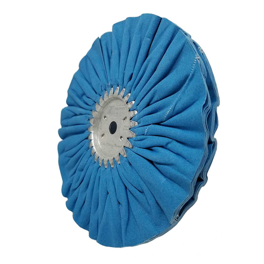 Zephyr 10" Dark Blue Airway Buffing Wheel - Image 2