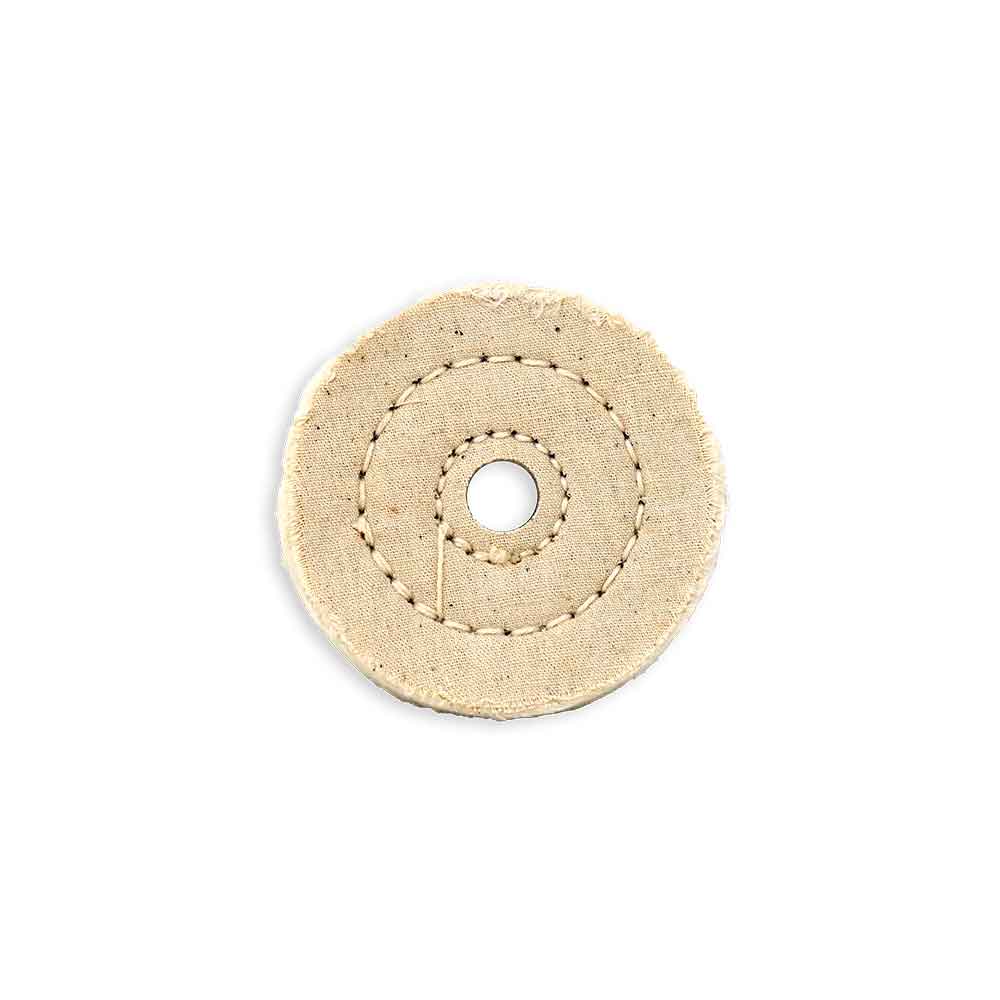 Zephyr 3" White Cotton Muslin 40-Ply Buffing Wheel