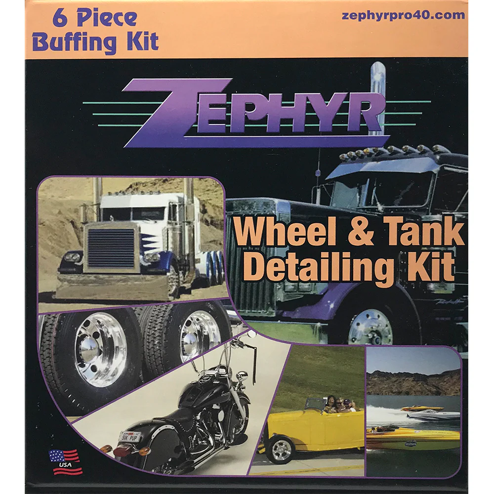 Zephyr 6-Piece Wheel and Tank Detailing Kit - Image 3