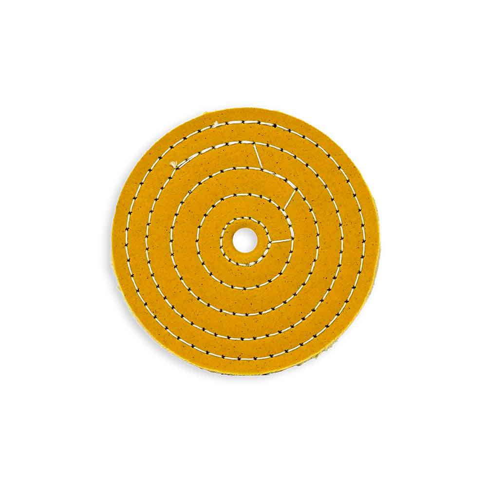 Zephyr 6" Yellow Treated Muslin Buffing Wheel