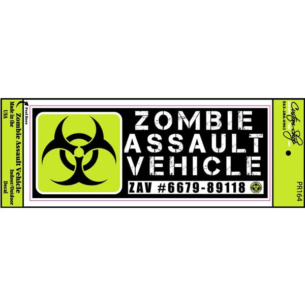 Zombie Assault Vehicle Decal